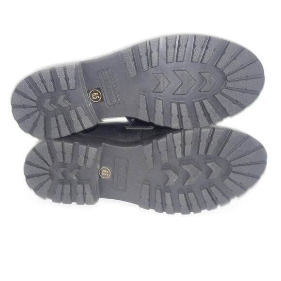 NEW Steve Madden Women's 6.5 Lawrence Platform Loafers Shoes Black Leather - Picture 8 of 9